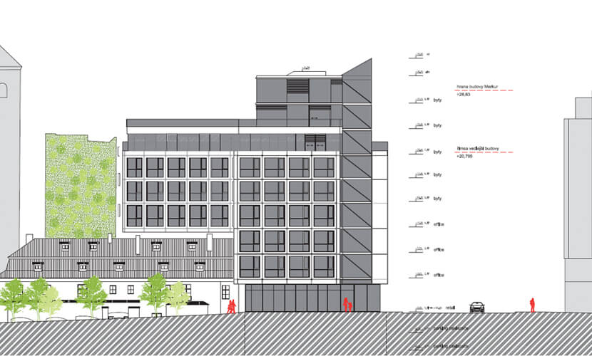 Severní pohled - Novomlýnská